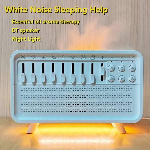 3 In 1 Bluetooth Speaker White Noise Sleep Night Light Humidifier All One Machine Free Combination Of 8 Group Nature Sound Audio Docks & Mini Speakers