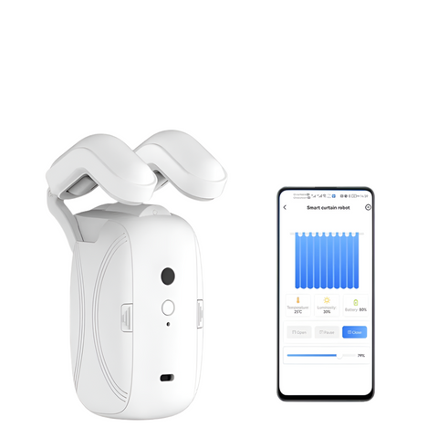 1Pcs Tuya Smart Curtain Robot Roman Rod Track App Controlsingle/Double (Works With Gateway For Remote Controli Other Curtains & Accessories