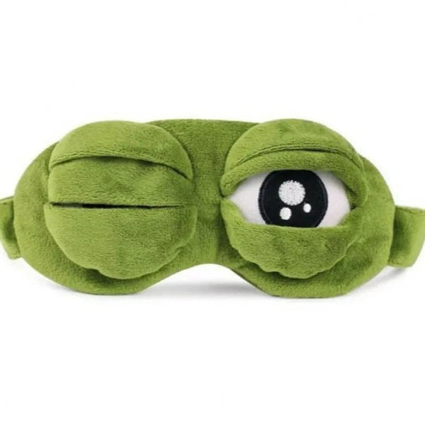 3D Sad Frog Sleep Mask Natural Sleeping Eyeshade Cover Shade Patch Soft Portable Blindfold Travel Sleep Masks