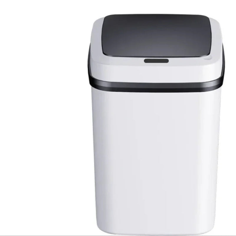 Automatic Sensor Trash Can Smart Touchless White Kitchen Bathroom Waterproof 13L Electric Garbage With Lid Rubbish Bins