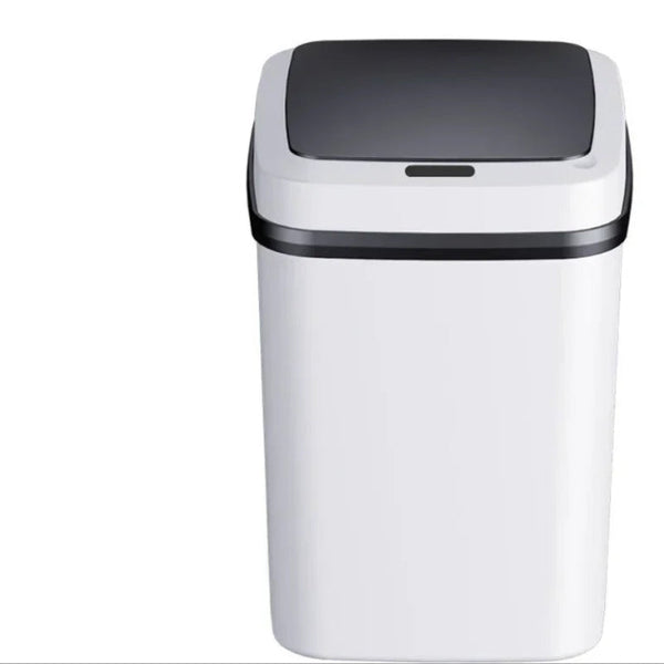 Automatic Sensor Trash Can Smart Touchless White Kitchen Bathroom Waterproof 13L Electric Garbage With Lid Rubbish Bins