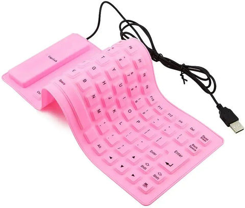 Foldable Silicone Keyboard Usb Wired 85 Keys Waterproof Rollup Silent Typing Soft Touch For Pc Notebook Laptop Keyboards & Keypads
