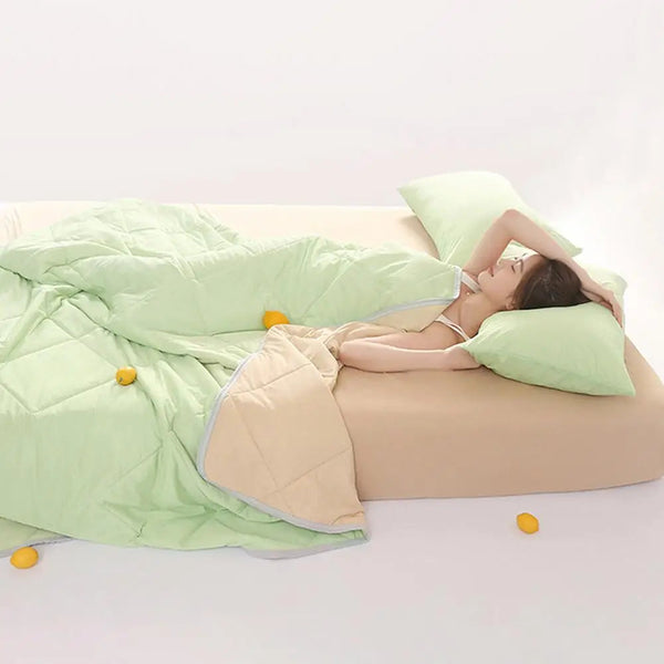 Summer Cooling Three Layers Throw Quilt For Air Conditioner Use Blankets