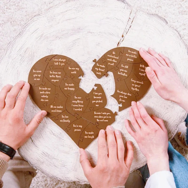 20 Reasons Why I Love You Puzzle Engraved Gift Home Decor Sentimental Gifts Personalized Valentine Day Puzzles