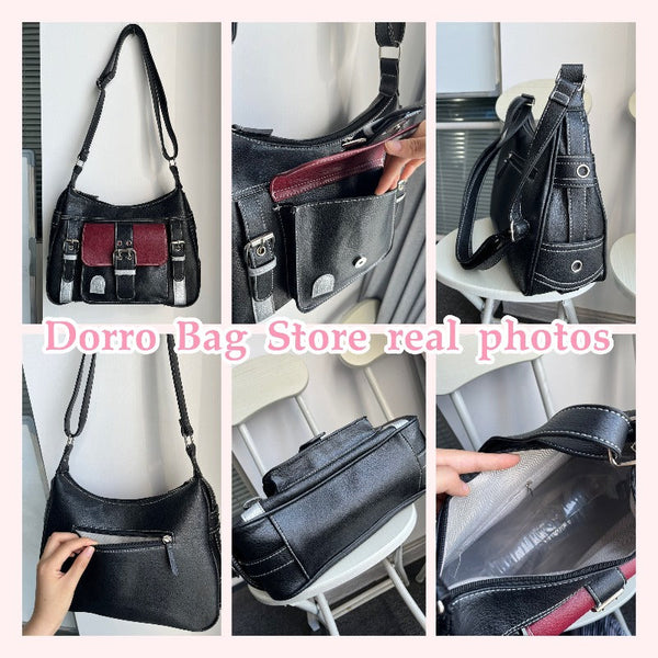 Y2k Retro Shoulder Bags Contrast Colour Vintage Messenger For Women Women's Bags & Handbags