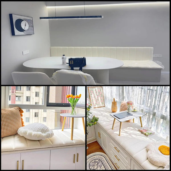 Customized Teddy Sponge Windowsill Cushion Waterproof Non Slip Sofa Bench Seat Pad Cushions & Decorative Pillows