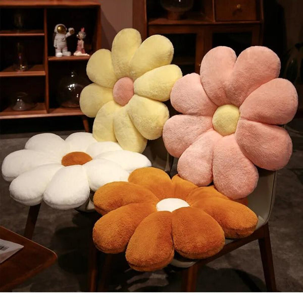 Plush Pillow Green Flower Shape Stuffed Soft Seat Cushion Decor 50Cm Cushions & Decorative Pillows
