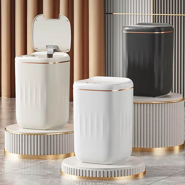 24L Smart Sensor Trash Can Bathroom Electronic Garbage Bucket Automatic Intelligent Dustbin For Kitchen Toilet Wastebaske Rubbish Bins