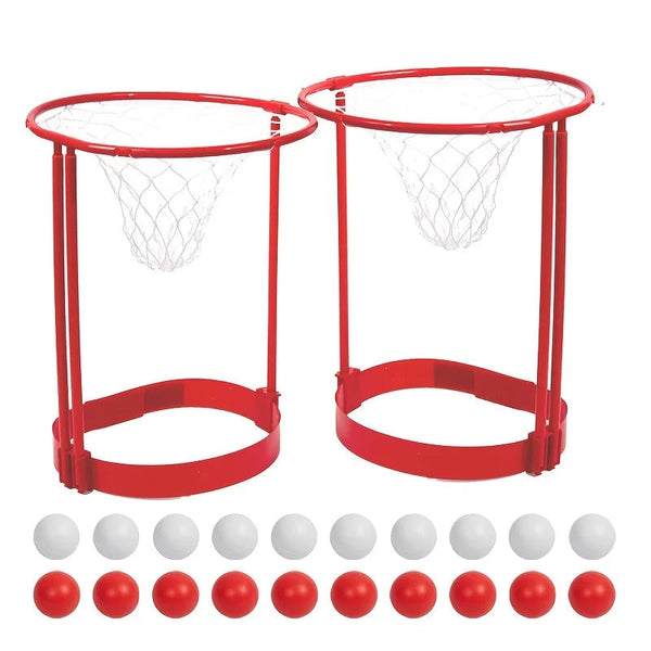 2 Pack Head Hoop Basketball Party Game For Kids Adults Adjustable Net Headband With 20 Balls Fun Gift Birthday Outdoor Toy Balls
