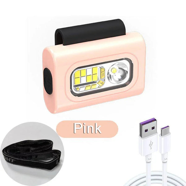 Led Safety Lights Running Clip On Collar Usb Rechargeable Hands Free For Camping Cycling Night Flashlights