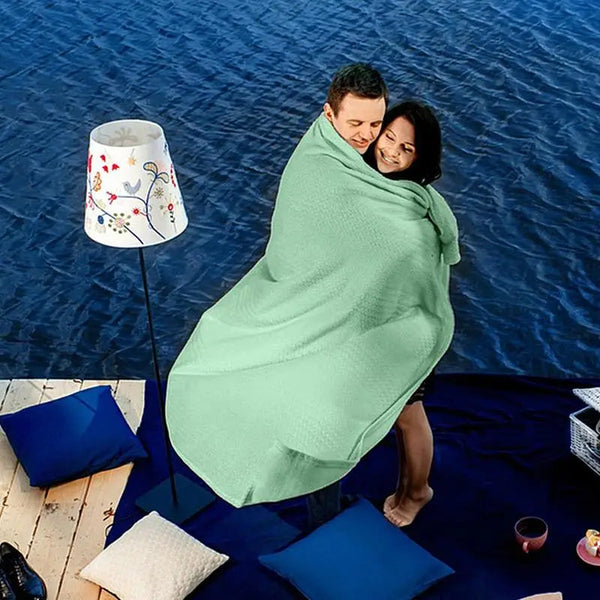 Cooling Bamboos Air Conditioning Throw Blanket Breathable Fiber Blankets