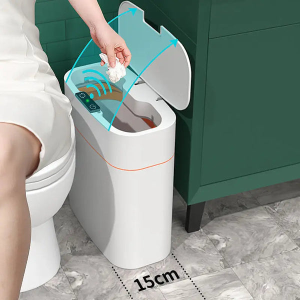 Automatic Smart Trash Can Inductive Household Versatile New Living Room Light Luxury Electric Toilet Sanitary Bucket Rubbish Bins