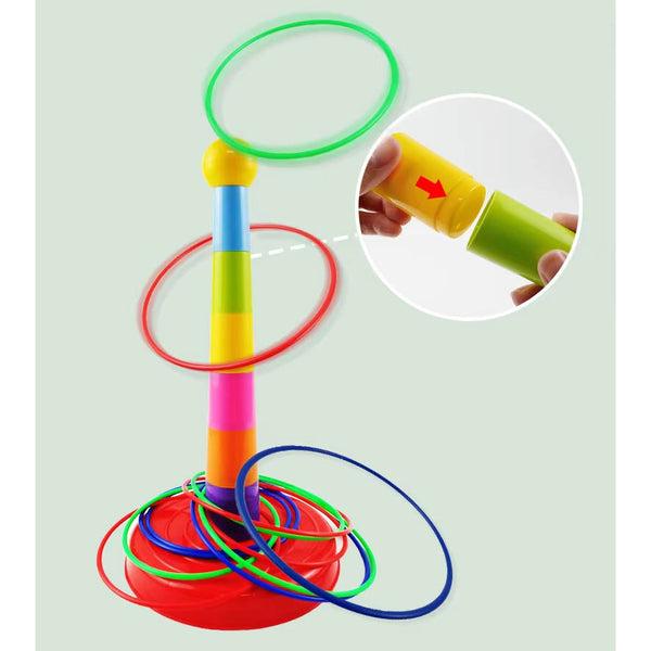 Children Throw Circle Game Ferrule Stacked Toys Fun Indoor Outdoor Parent Interactive Layers Early Education Gift Blankets & Throws