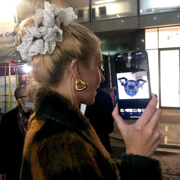 Oversized Lace French Hair Scrunchie Women Elastic Ponytail Holder Headbands Bands Hair Accessories