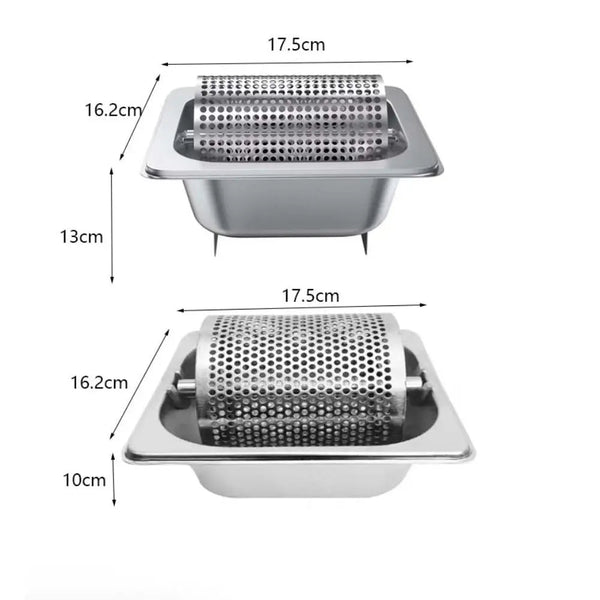 Stainless Steel Butter Roller With Base Removable Spreader Wheel Efficient Labor Saving Dispenser Burger Shop Butter Dishes