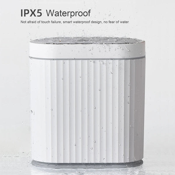 7/9L Automatic Sensor Trash Can Fashionable Roman Striped Bathroom Toilet Smart Kitchen Induction Garbage Bin Dustbin Rubbish Bins