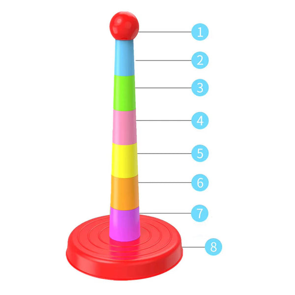 Children Throw Circle Game Ferrule Stacked Toys Fun Indoor Outdoor Parent Interactive Layers Early Education Gift Blankets & Throws