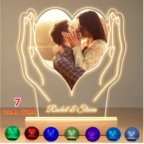 Personalized Valentine's Day Gifts Lamp Custom Photo And Text Night Light Women Men Couples Anniversary Wedding Birthday Night Lights
