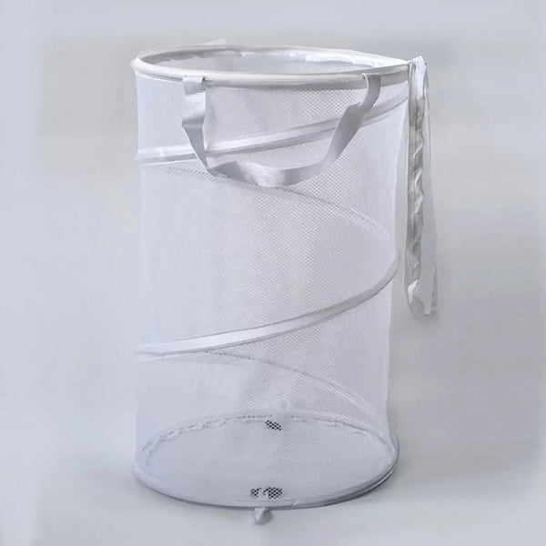 Laundry Basket Dirty Clothes Storage For Dormitory With Double Handle Fine Mesh Foldable Net Bathroom Large Collapsible Laundry Baskets & Hampers