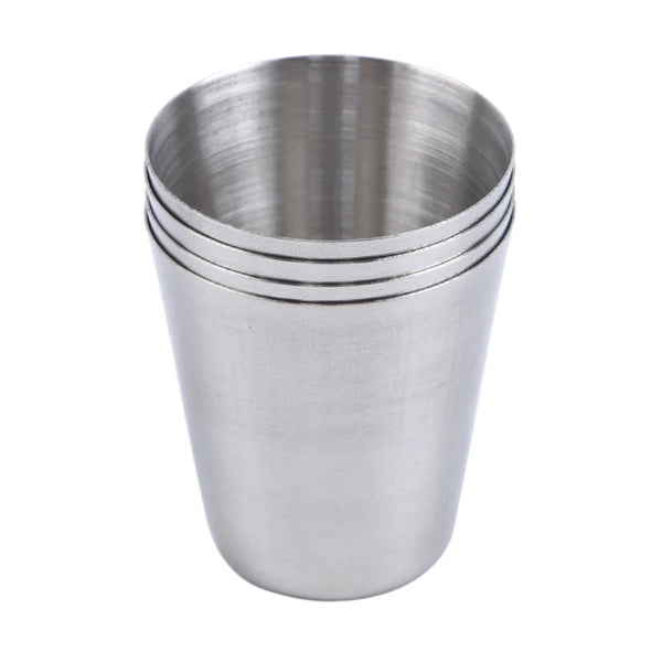 4/6Pcs Stainless Steel Cups Mini Shot Glass Beer Metal Wine Coffee Tumbler Tea Milk Mugs Camping Hiking Portable Set Cups Mugs & Glasses