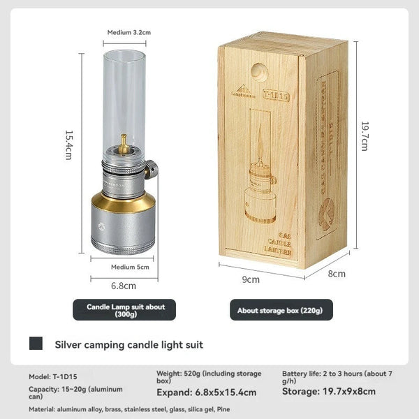 Campingmoon Atmosphere Candle Light Set Equipped With Inflatable Aluminum Outdoor And Barbecue Other Camp Lighting