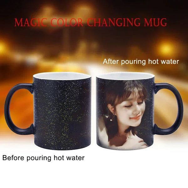 Custom Photo Magic Mug Coffee Unique Gift Color Change Ceramic Cup Personalized Gifts Funny Cups Mugs