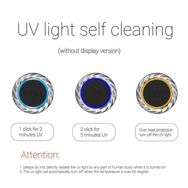 Smart Water Bottle Uv Self Cleaning Digital Thermal Cup Drink Reminder Stainless Steel Thermos With Temperature Display Water Bottles & Vacuum Flasks