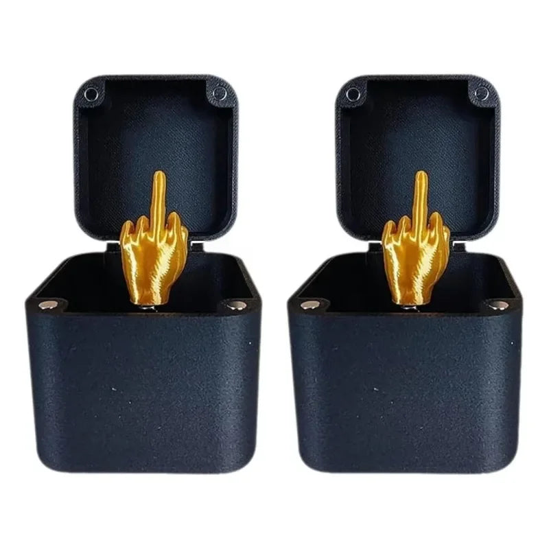 Christmas Interesting Prank Gift Middle Finger Box Funny Creative Gifts Office Desk Decoration Home Seasonal Decorations