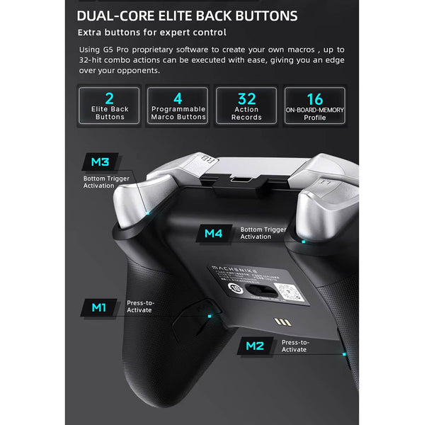 Gamepad Wireless Gaming Controller Machenike G5 Pro Elite Hall Trigger Joystick Mecha Tactile Buttons For Switch Pc Android Ios Other Video Game Acces