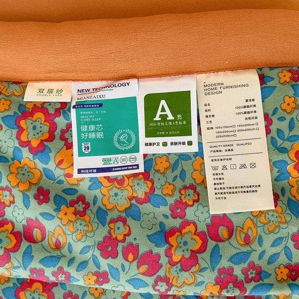 Summer Air Conditioning Thin Quilt Machine Washable Soft Breathable Blanket Blankets