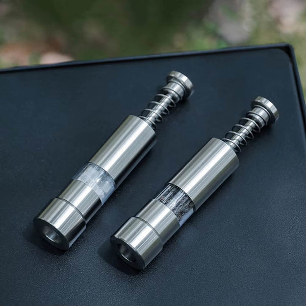 Single Hand Mini Salt Pepper Grinder Manual Thumb Push Spices Transparent Built In Spring For Home Camping Bbq Salt & Pepper