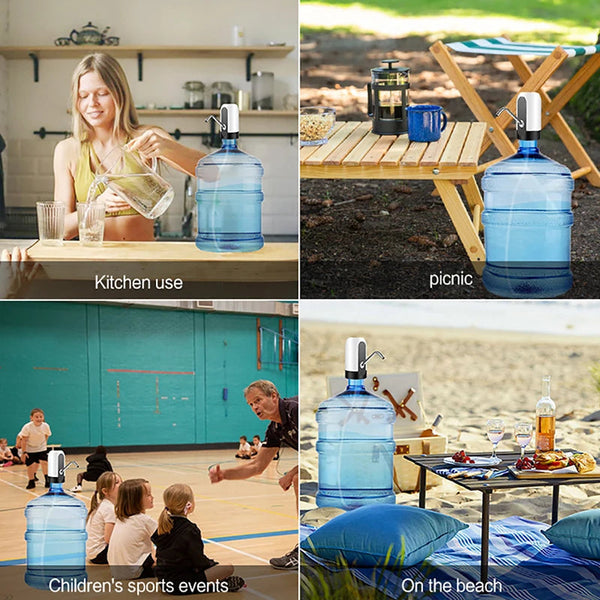 Automatic Drinking Water Pump With Switch And Usb Charging Mini Electric Dispenser For Universal 5 Gallon Bottle Water Dispensers