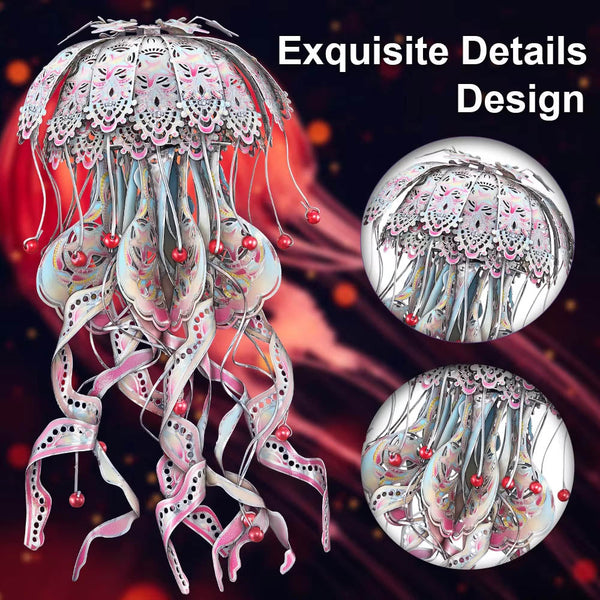 Piececool Model Building Kits Colourful Jellyfish Puzzle 3D Metal Diy Toys Jigsaw For Adult Brain Teaser Teens Gifts Playmats & Jigsaw Mats