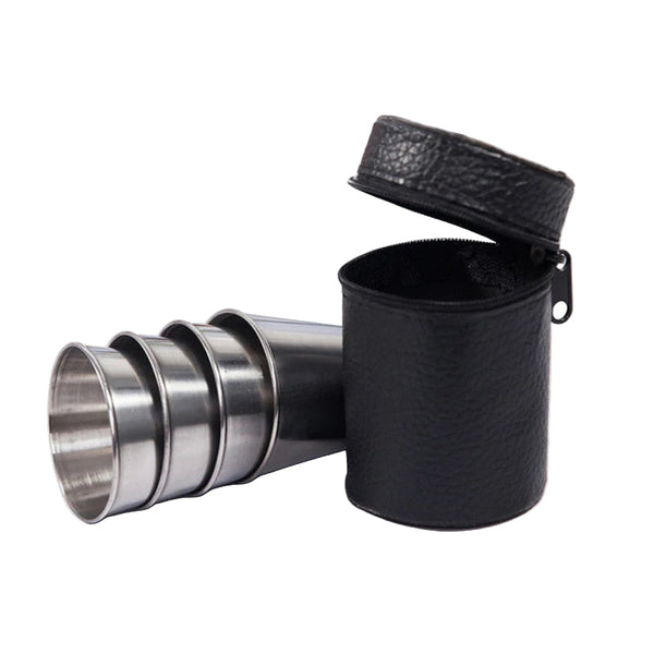 4/6Pcs Stainless Steel Cups Mini Shot Glass Beer Metal Wine Coffee Tumbler Tea Milk Mugs Camping Hiking Portable Set Cups Mugs & Glasses