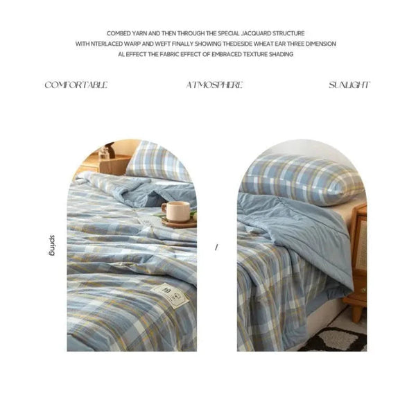 Bed Summer Cooling Quilt Queen King Size Soft Skin Friendly Thin Comforter Blankets