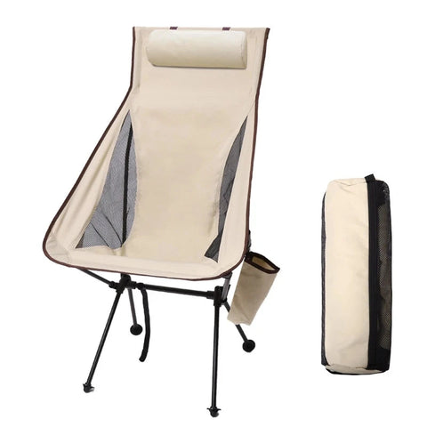 Westtune Folding Camping Chair With Headrest Lightweight Tourist Chairs Aluminum Alloy Fishing Outdoor Furniture Camping Chairs