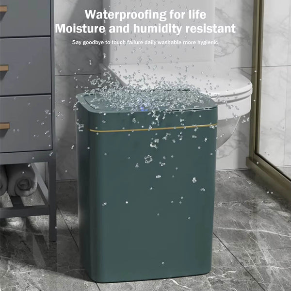 15/18L Smart Sensor Trash Can Waterproof Intelligent Touchless Quiet Auto Motion Rubbish For Kitchen Bathroom Rubbish Bins