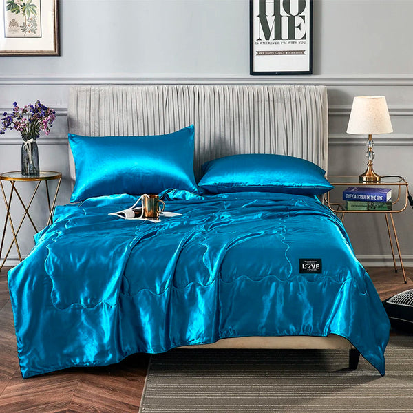 Luxury Summer Cool Quilt Ice Silk Air Conditioning Bedding Blanket Blankets