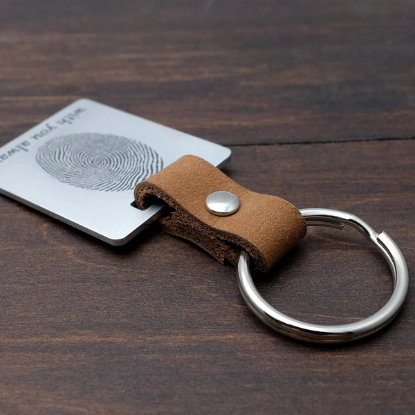 Personalized Fingerprint Keychain Your Actual Chain Custom Print Keyring Customized Memorial Gift Keyrings