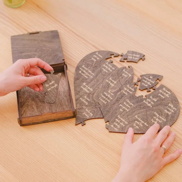 20 Reasons Why I Love You Puzzle Engraved Gift Home Decor Sentimental Gifts Personalized Valentine Day Puzzles
