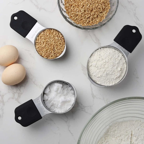 16Pc Magnetic Stainless Steel Measuring Cups & Spoons Set 7 Heavy Duty Cups8 Double Sided With Leveler Measuring Cups Jugs & Spoons