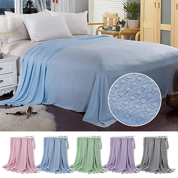 Cooling Bamboos Air Conditioning Throw Blanket Breathable Fiber Blankets