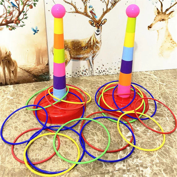 Children Throw Circle Game Ferrule Stacked Toys Fun Indoor Outdoor Parent Interactive Layers Early Education Gift Blankets & Throws