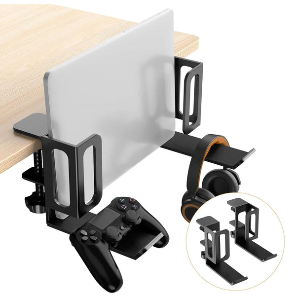 Steel Clamp Desk Side Laptop Holder Home Office Hanging Organizer Stands Holders & Car Mounts