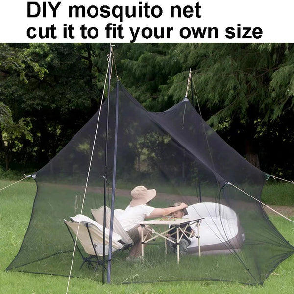 Diy Mosquito Netting 3X5/15M Outdoor Camp Tent Garden Picnic Black Cut Fit Size Insect Nets & Repellents