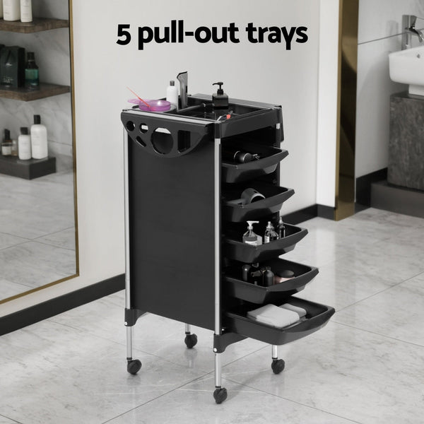 Embellir Salon Trolley Cart Spa Beauty Rolling Tray Hairdressing Storage 6 Tiers Salon & Spa Supplies