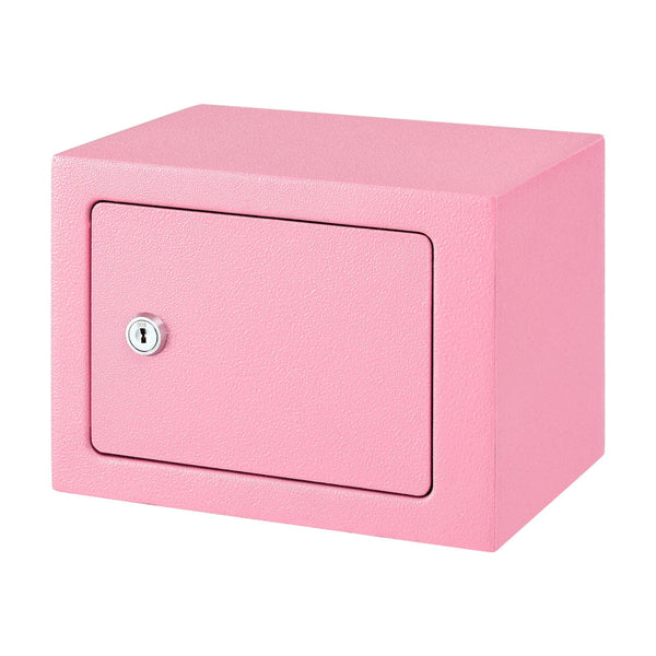 Ul Tech 6.5L Pink Key Lock Mini Safe Box For Cash & Valuables Key Safes Boxes & Hideaways