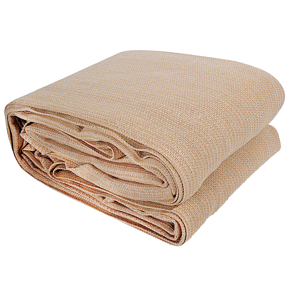 Instahut Shade Sail 2X4m Rectangle 280Gsm 98% Sand Shade Cloth Shade Sails