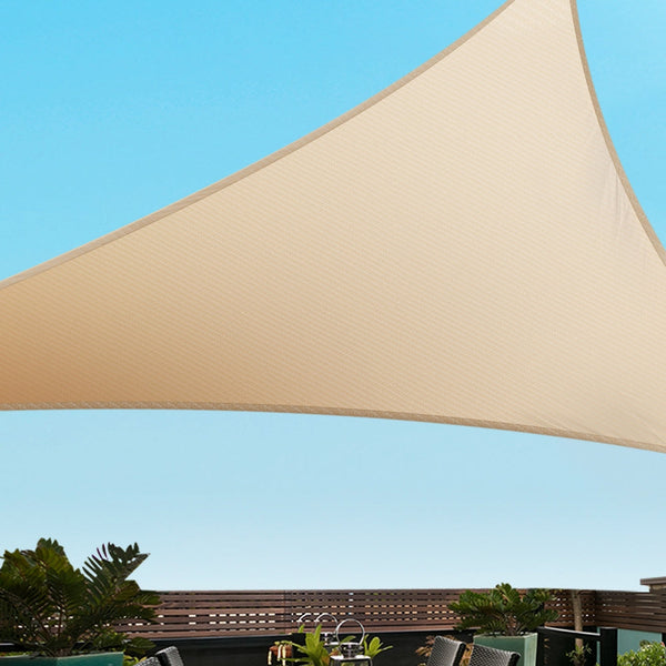 Instahut Shade Sail Cloth Shadecloth Triangle Sun Canopy 3.6X3.6X3.6M Shade Sails