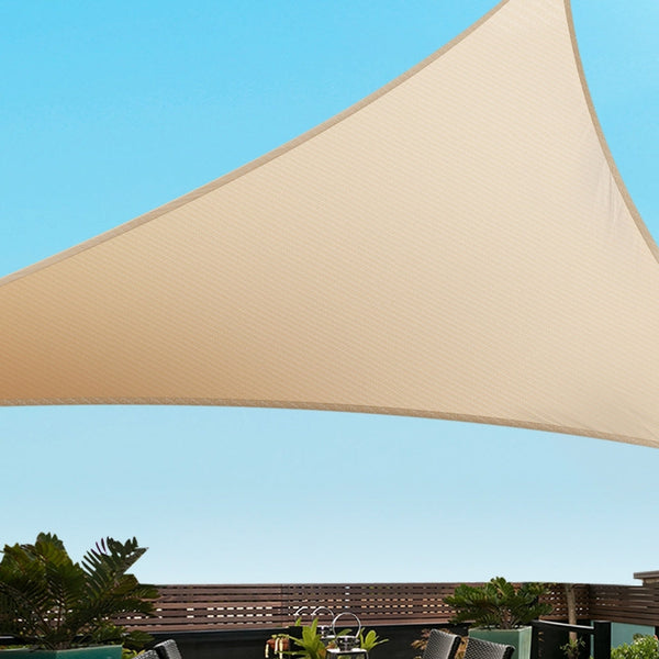 Instahut Shade Sail Cloth Shadecloth Triangle Sun Canopy 6.1X6.1X6.1M Shade Sails